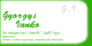 gyorgyi vanko business card